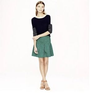 NWT J. Crew Jacquard Matelasse Drop Waist Skirt in Jade